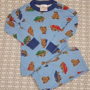 Hanna Andersson Organic Cotton Long Johns | Superhero Bears | 3T